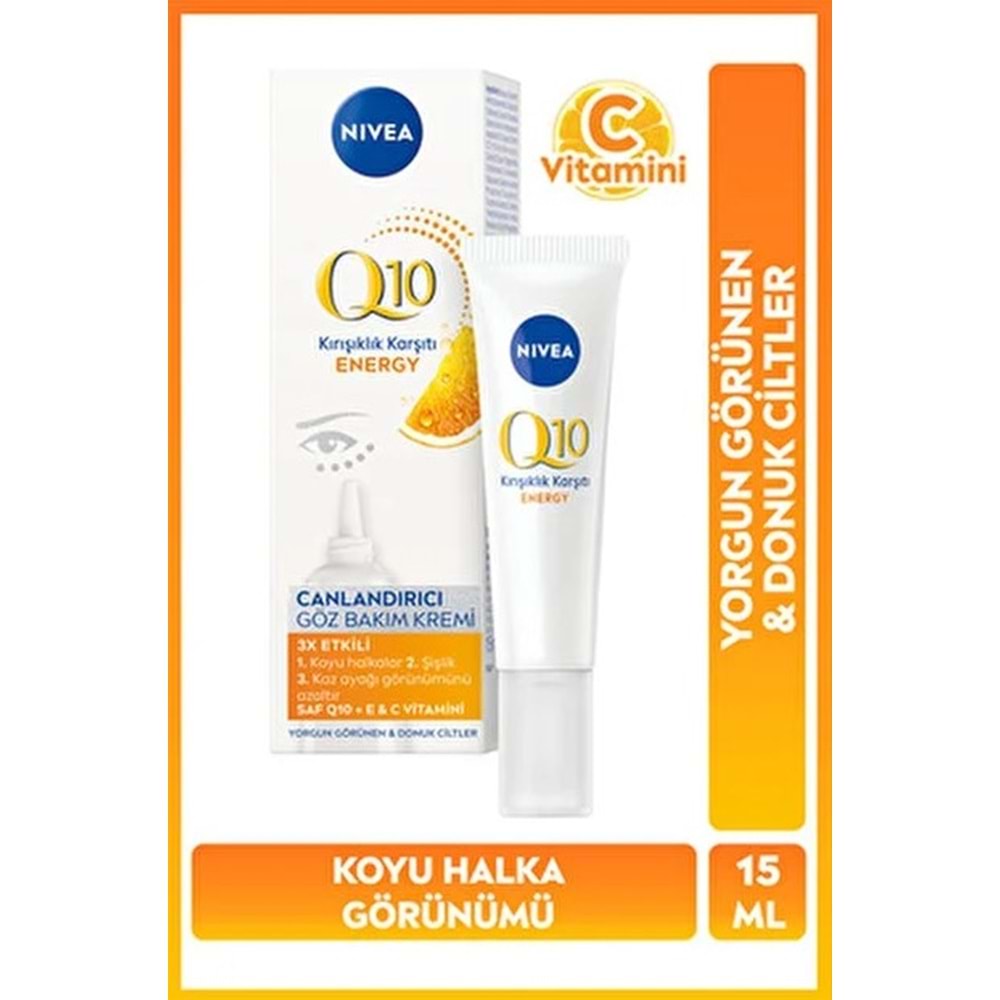 NİVEA Q10 C VİTAMİNİ KIRIŞIK KARŞITI GÖZ BAKIM KREMİ 15 ML