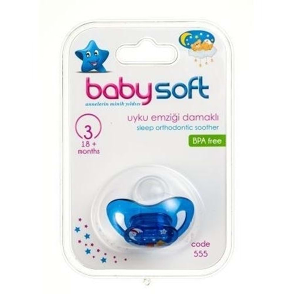 BABYSOFT 555 DAMAKLI UYKU EMZİGİ NO 3