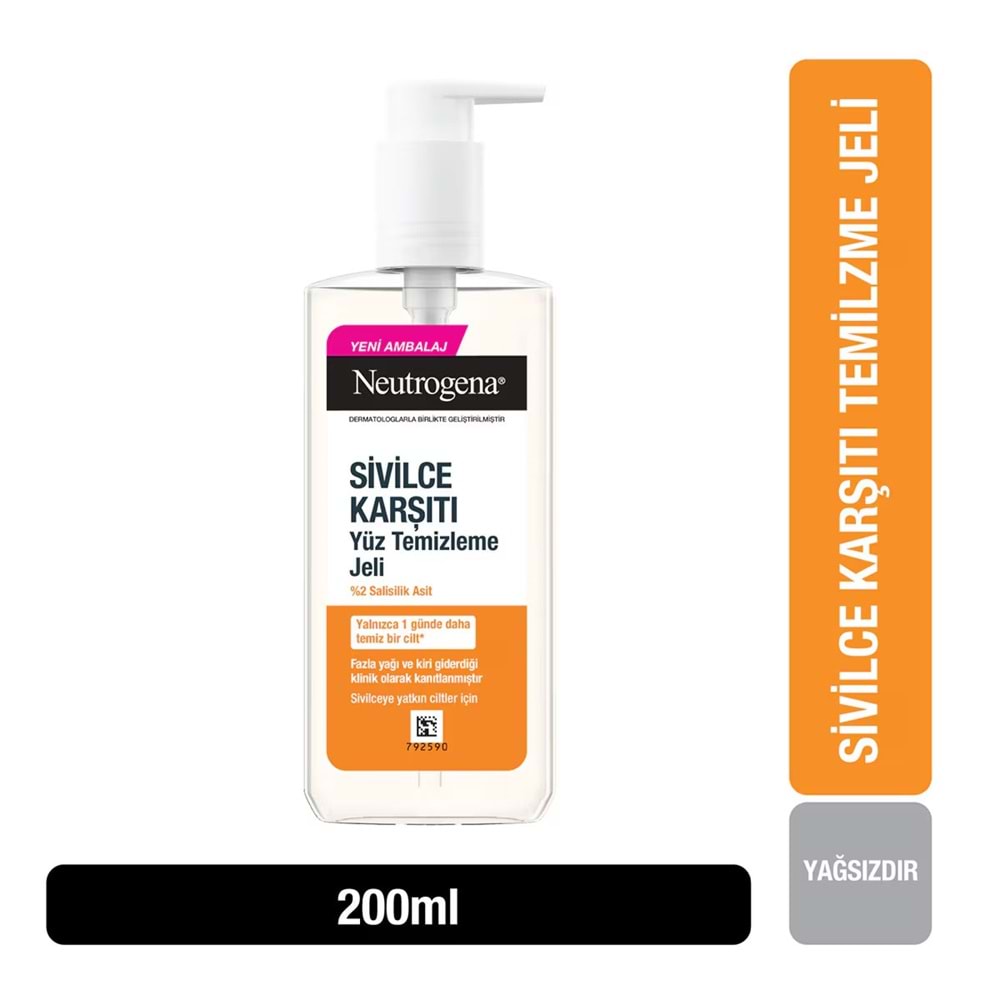NEUTROGENA SİVİLCE KARŞITI YÜZ TEMİZLEME JELİ 200 ML