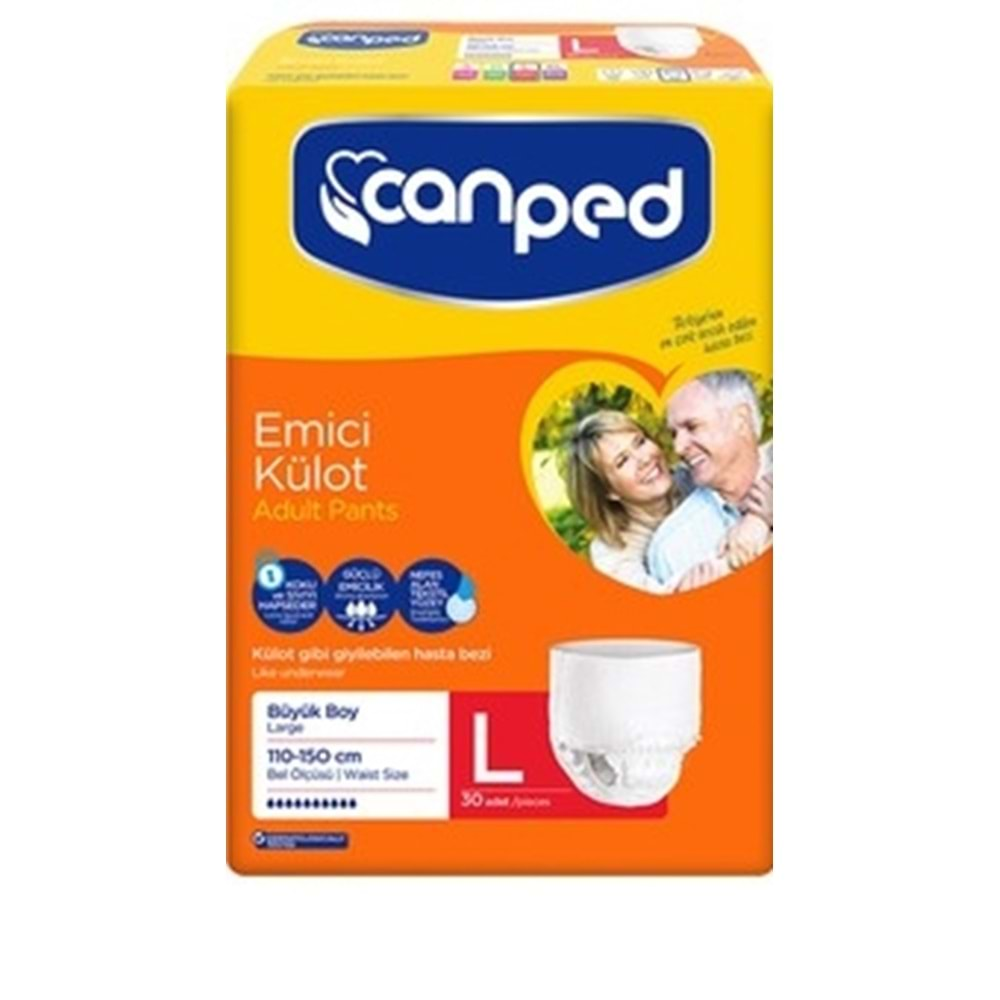 CANPED KÜLOTLU HASTA BEZİ LARGE 8Lİ