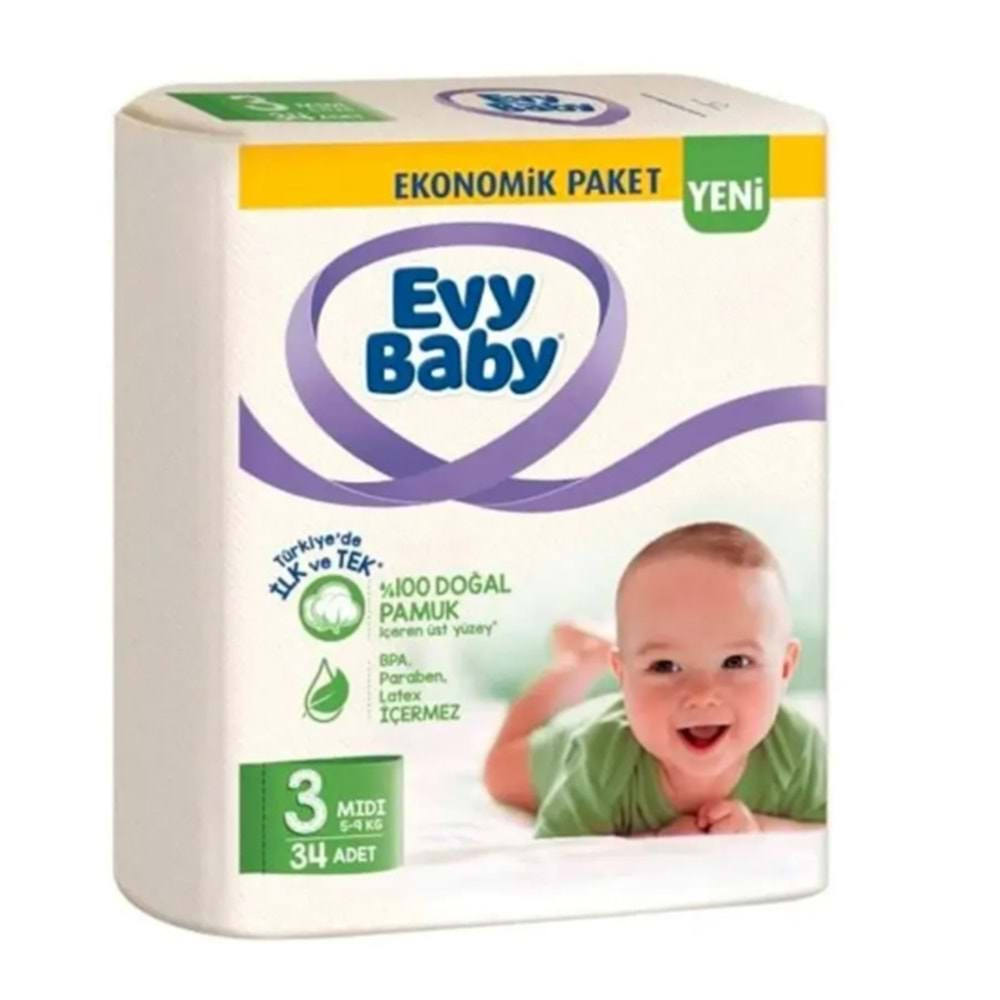 EVY BABY ÇOCUK BEZİ NO:3 30 LÜ