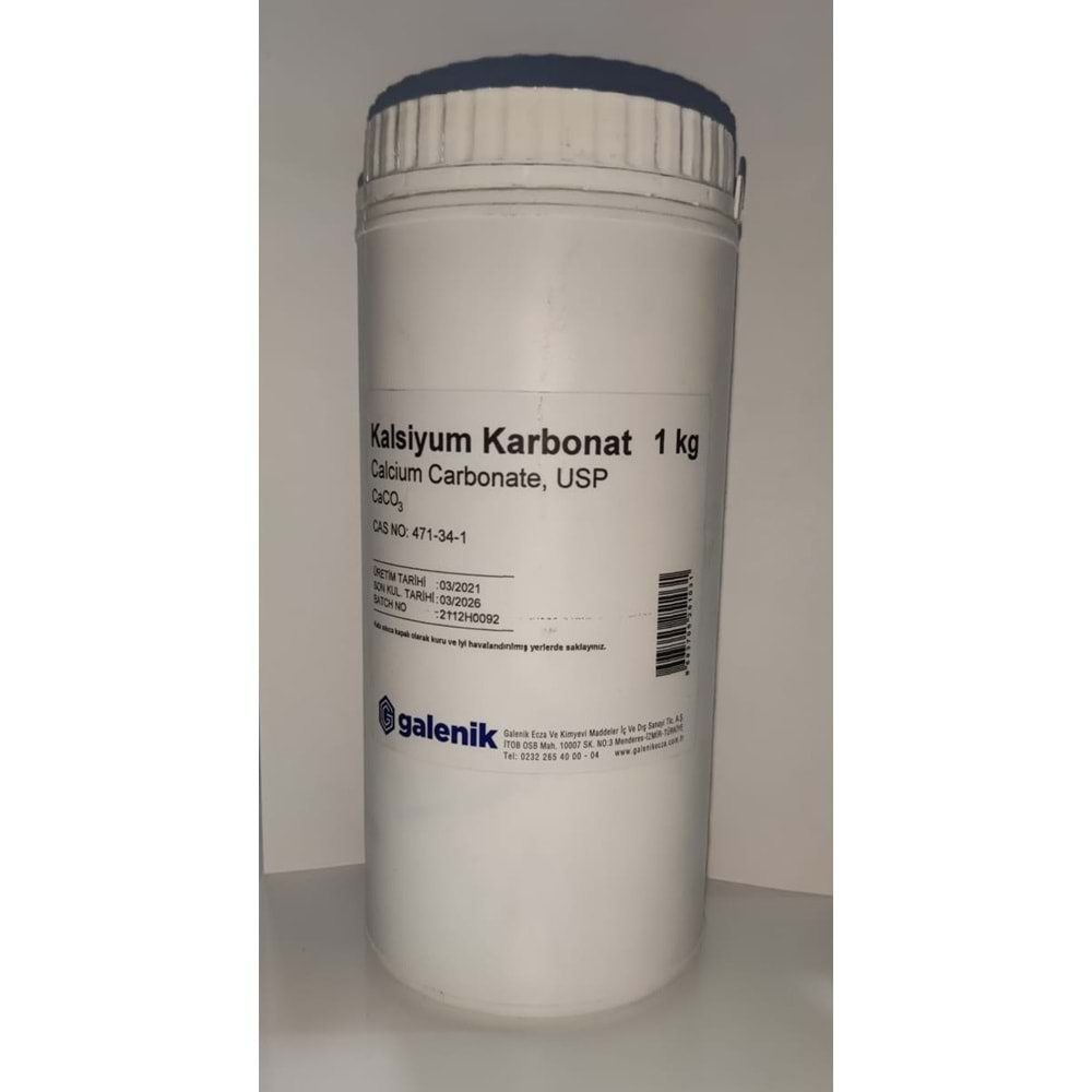 KALSİYUM KARBONAT 1 KG GALENİK