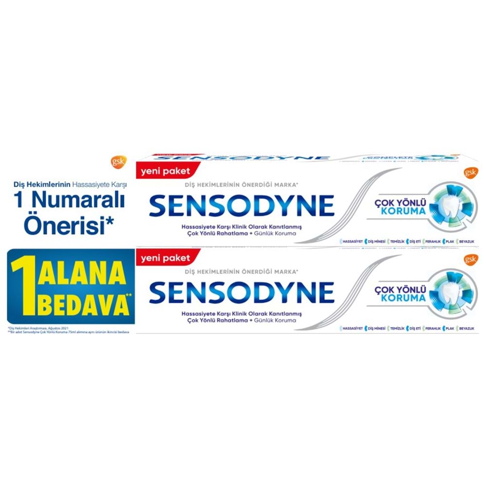 SENSODYNE DİŞ MACUNU ÇOK YÖNLÜ 1+1