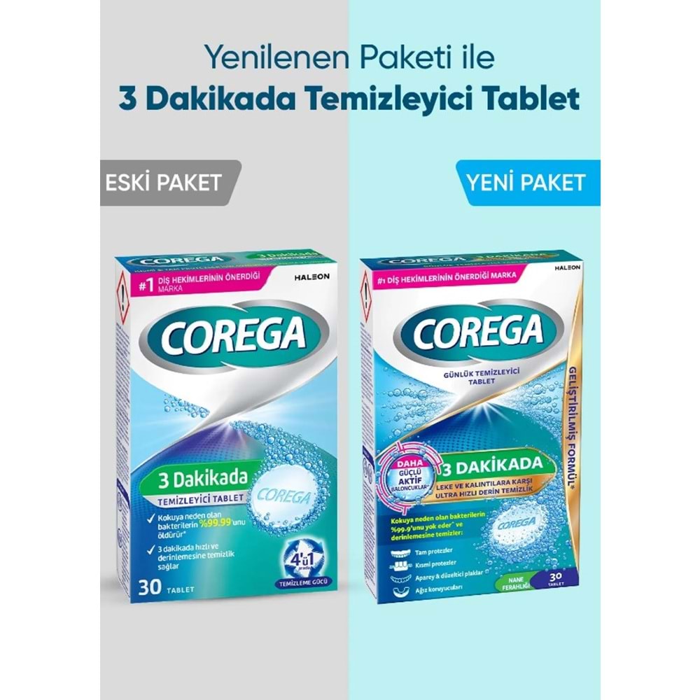 COREGA TEMİZLEYİCİ TABLET 30LU