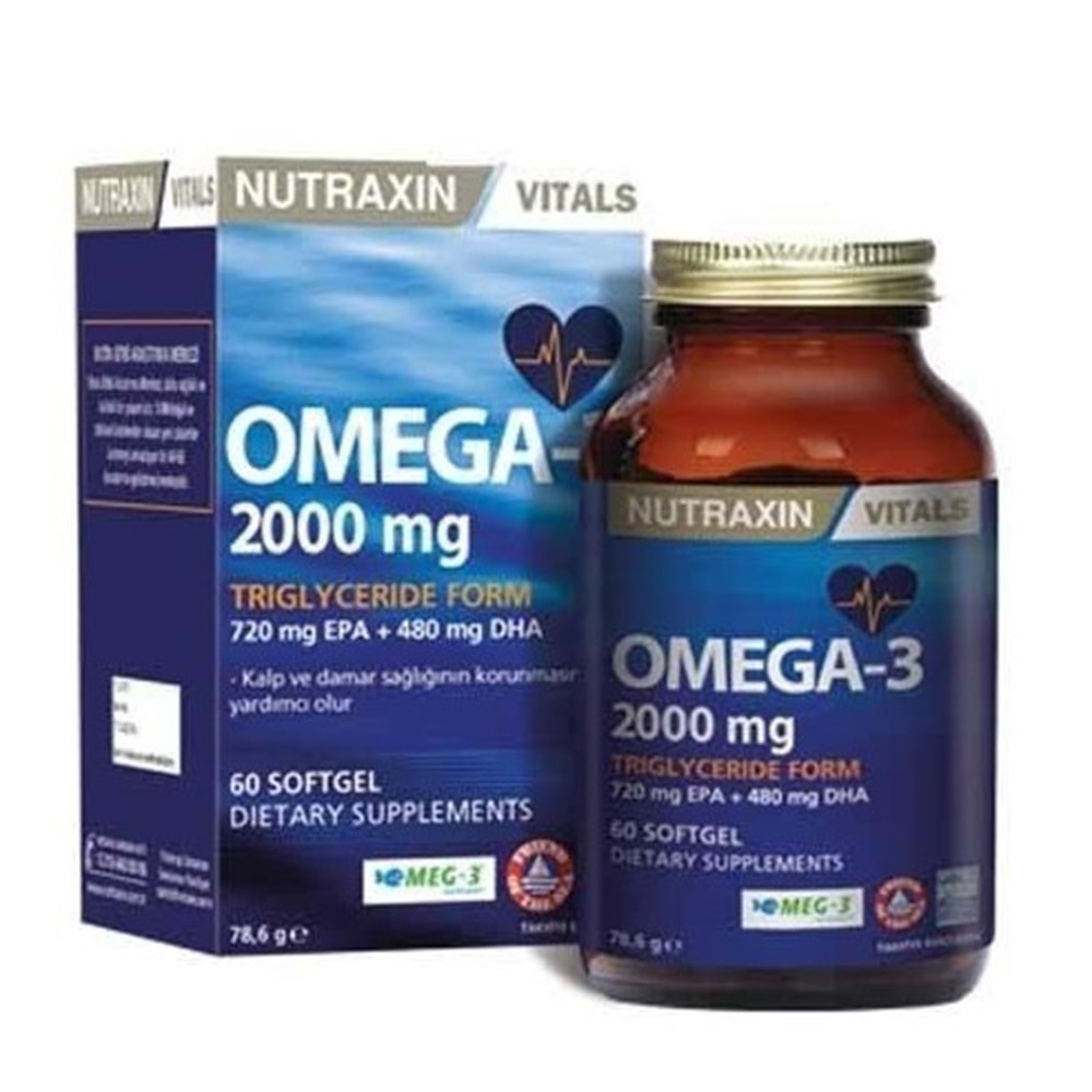 NUTRAXIN OMEGA-3 2000 MG 60 KAPSÜL
