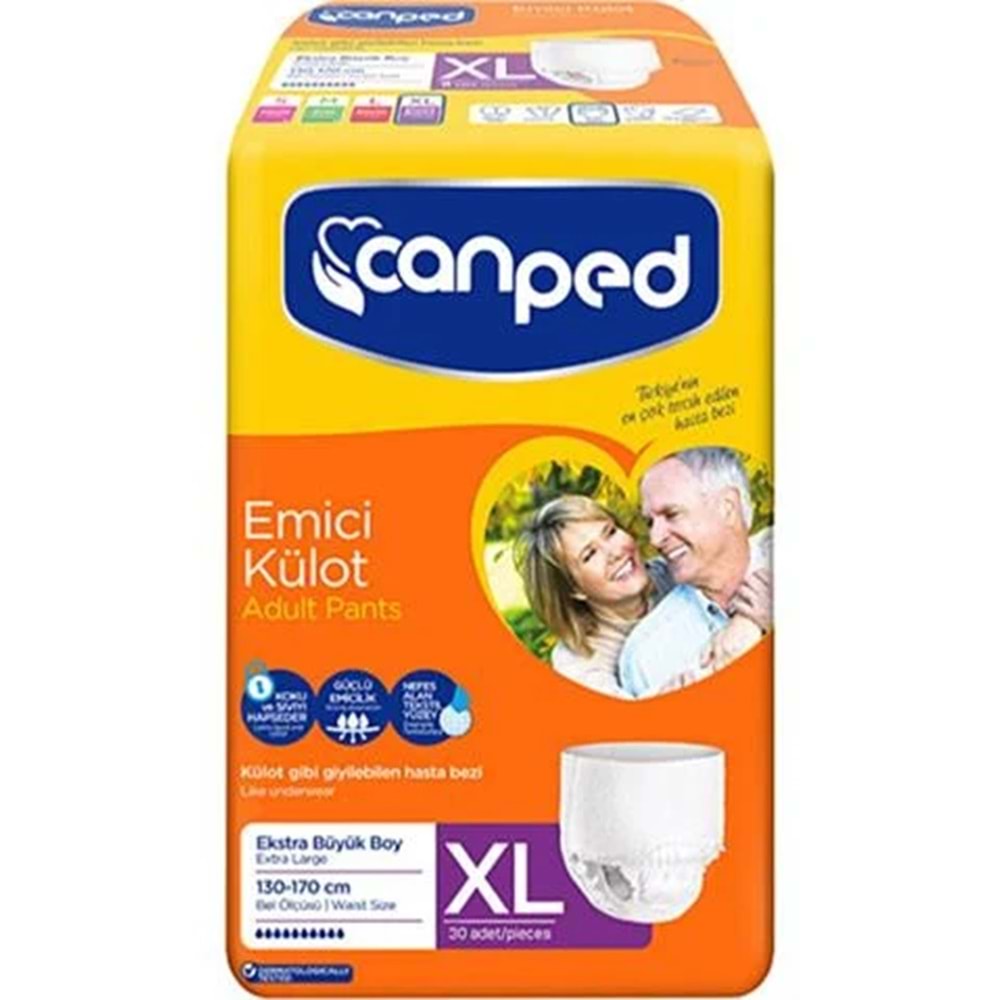 CANPED KÜLOTLU HASTA BEZİ 30 LU XL