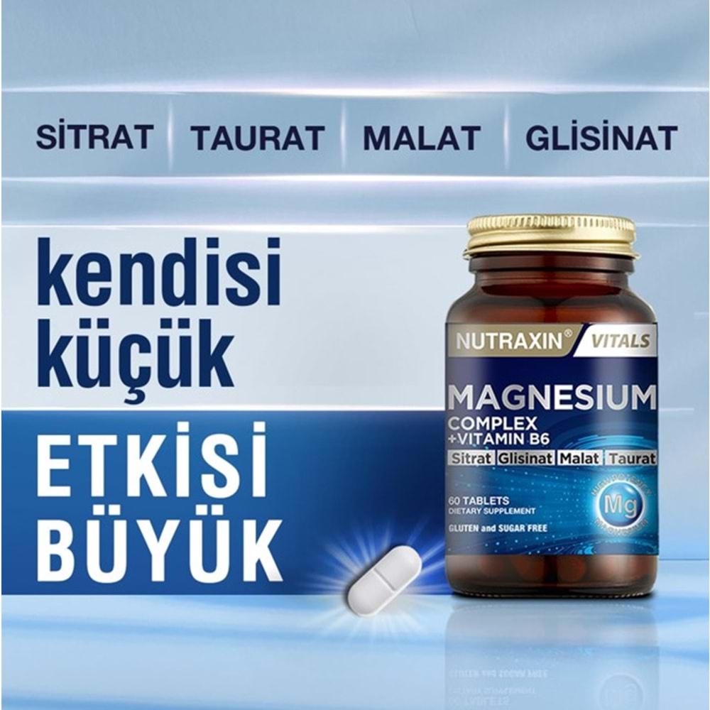 NUTRAXIN MAGNESIUM COMPLEX VİTAMİN B6 60 TABLET