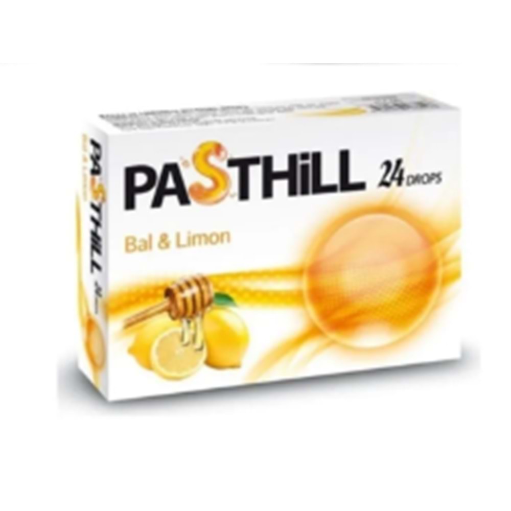 PASTHİLL BOĞAZ PASTİLİ BALLI LİMONLU 24 DROPS