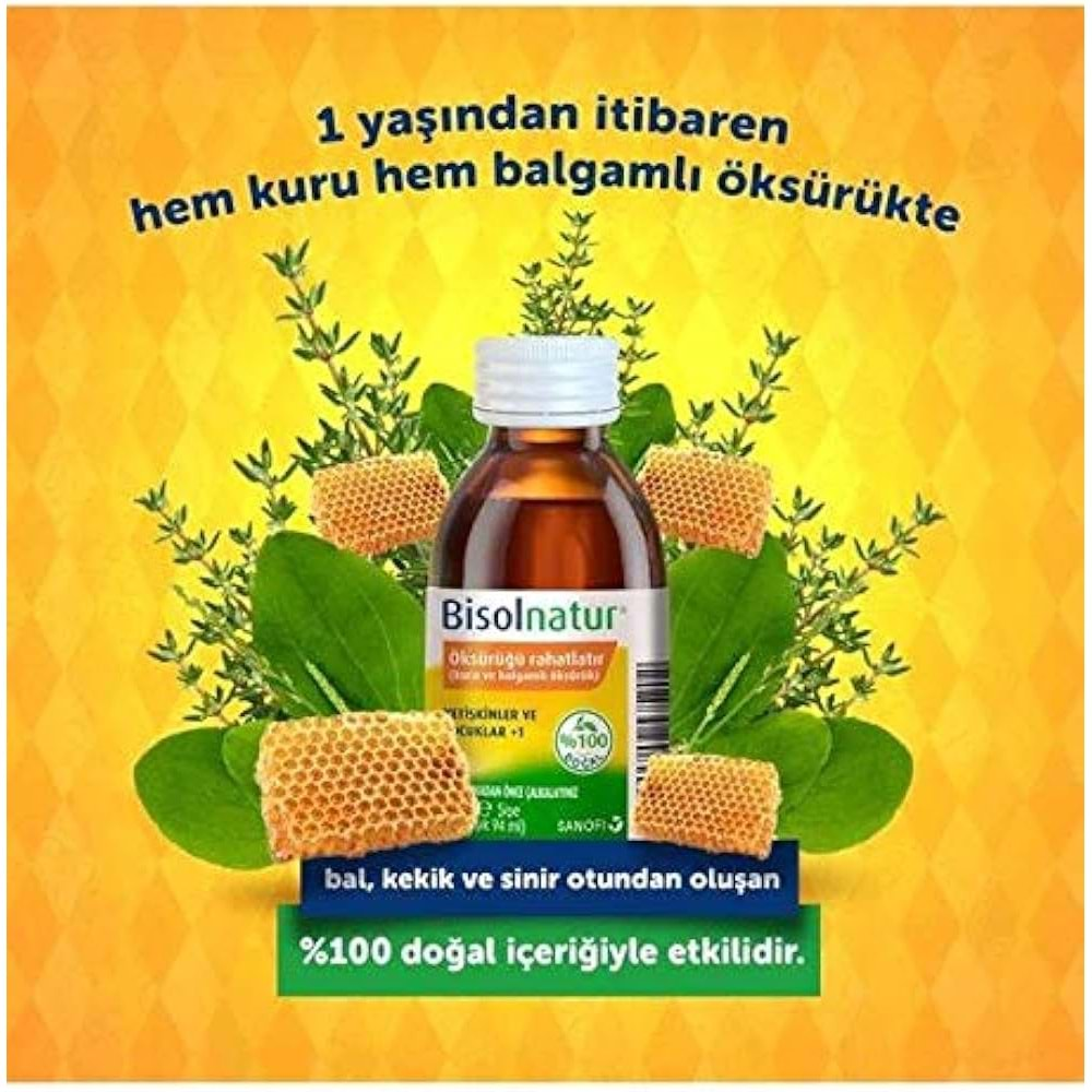 BİSOLNATUR BİTKİSEL ÖKSÜRÜK SURUBU 128 GR