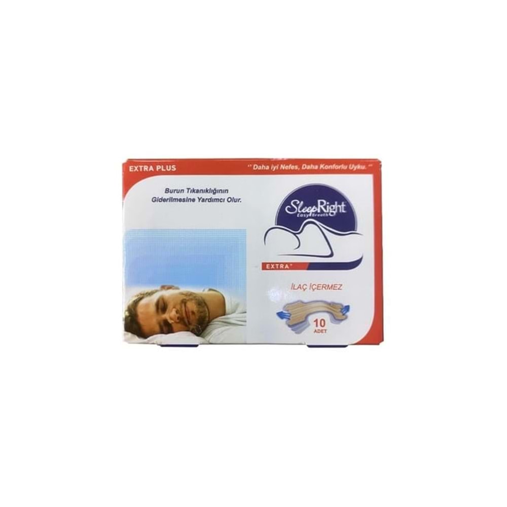 SLEEP RİGHT BURUN BANDI HORLAMA YETİŞKİN XTRA BOY 10 LU