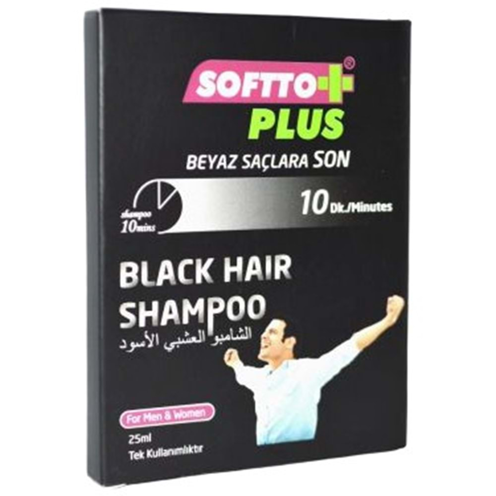 SOFTTO PLUS SİYAH ŞAMP TEK KULANIM 25 ML