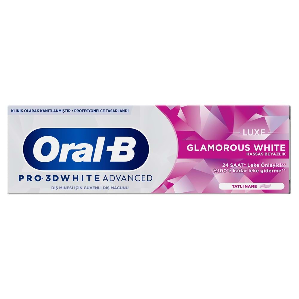 ORAL B DİŞ MACUNU LUXE HASSAS BEYAZLIK TATLI NANE 75 ML