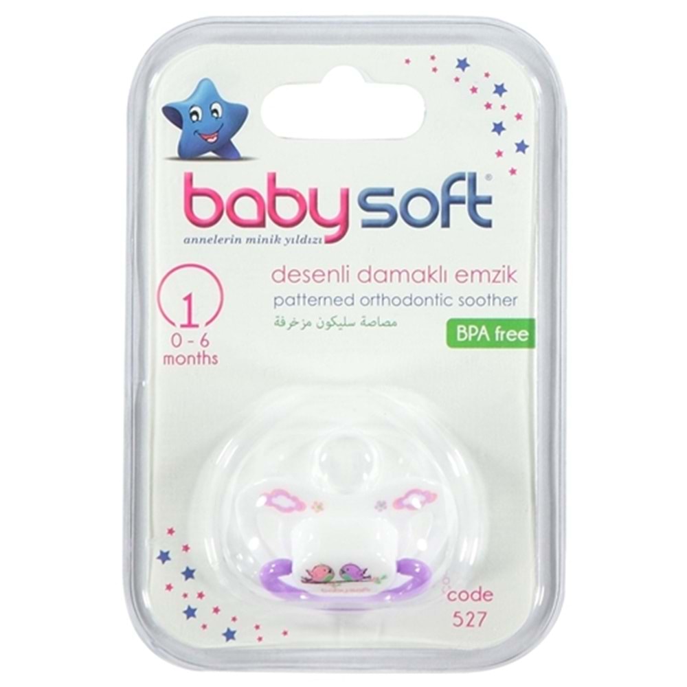 BABYSOFT 527 DESENLİ DAMAK EMZİK NO.1