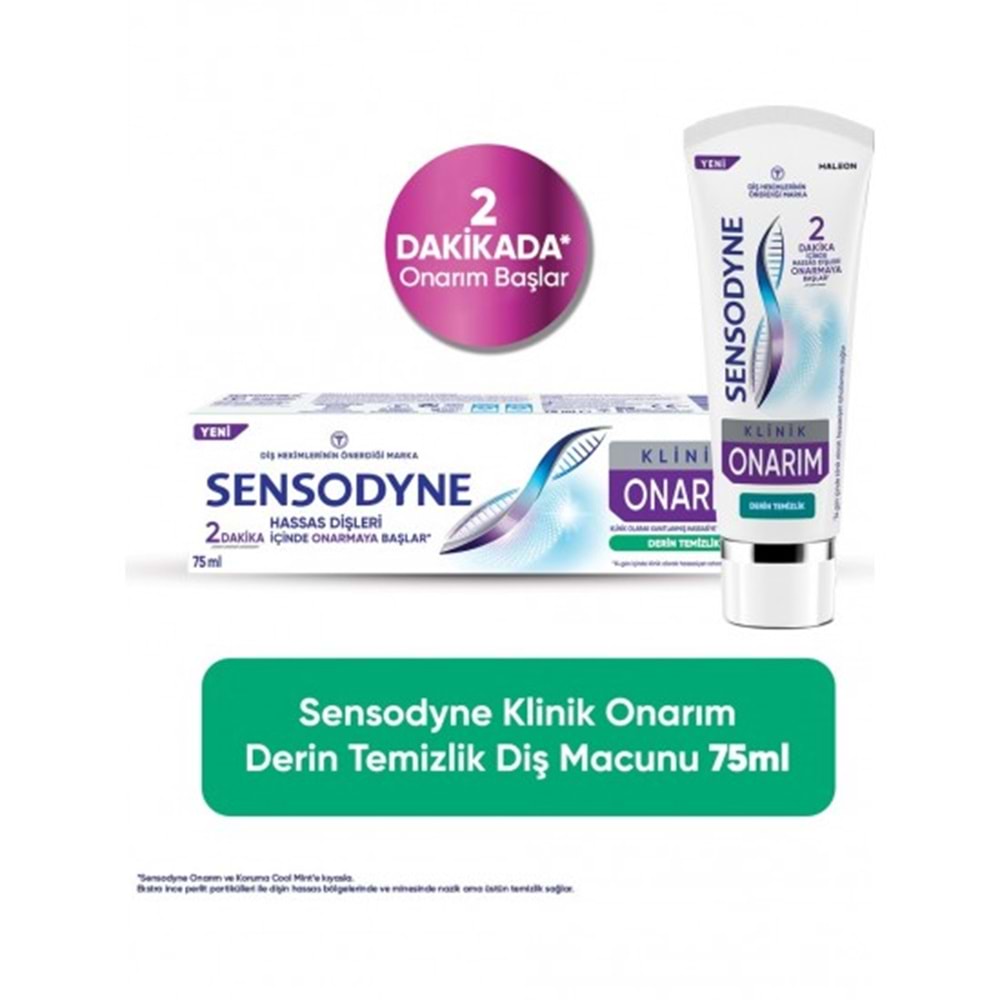 SENSODYNE DİŞ MACUN KLİNİK ONARIM DERİN TEMİZLİK 75 GR