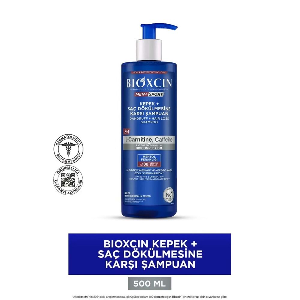 BİOXCİN MEN KEPEK ŞAMPUAN 500 ML L-CARNİTİNE KAFEİN
