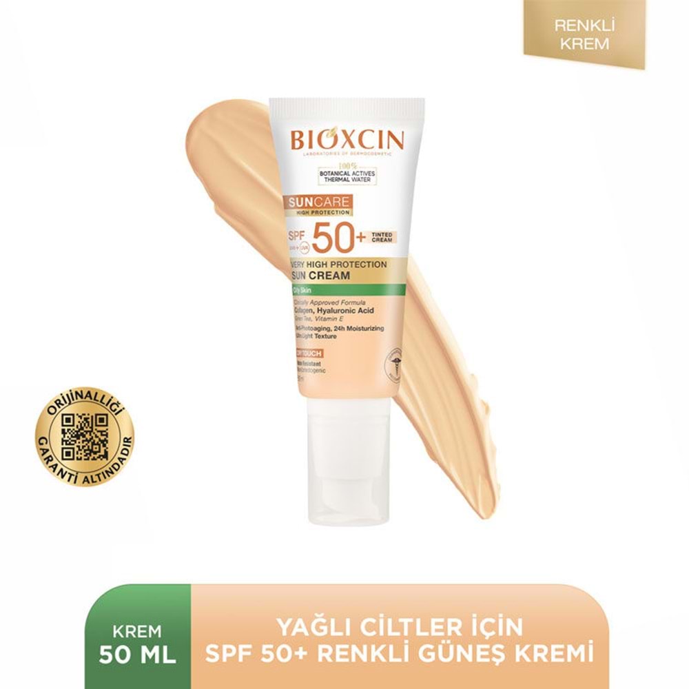 BİOXCİN GÜNEŞ KREMİ YAĞLI CİLTLER TİNTED 50 ML