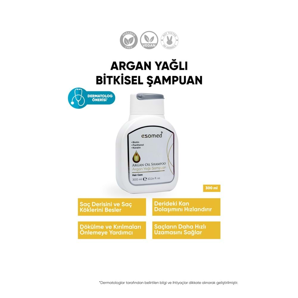 ESOMED ARGAN YAĞLI ŞAMPUAN 300 ML