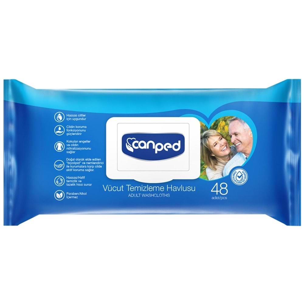 CANPED VÜCUT TEMİZLEME HAVLUSU 48 ADET