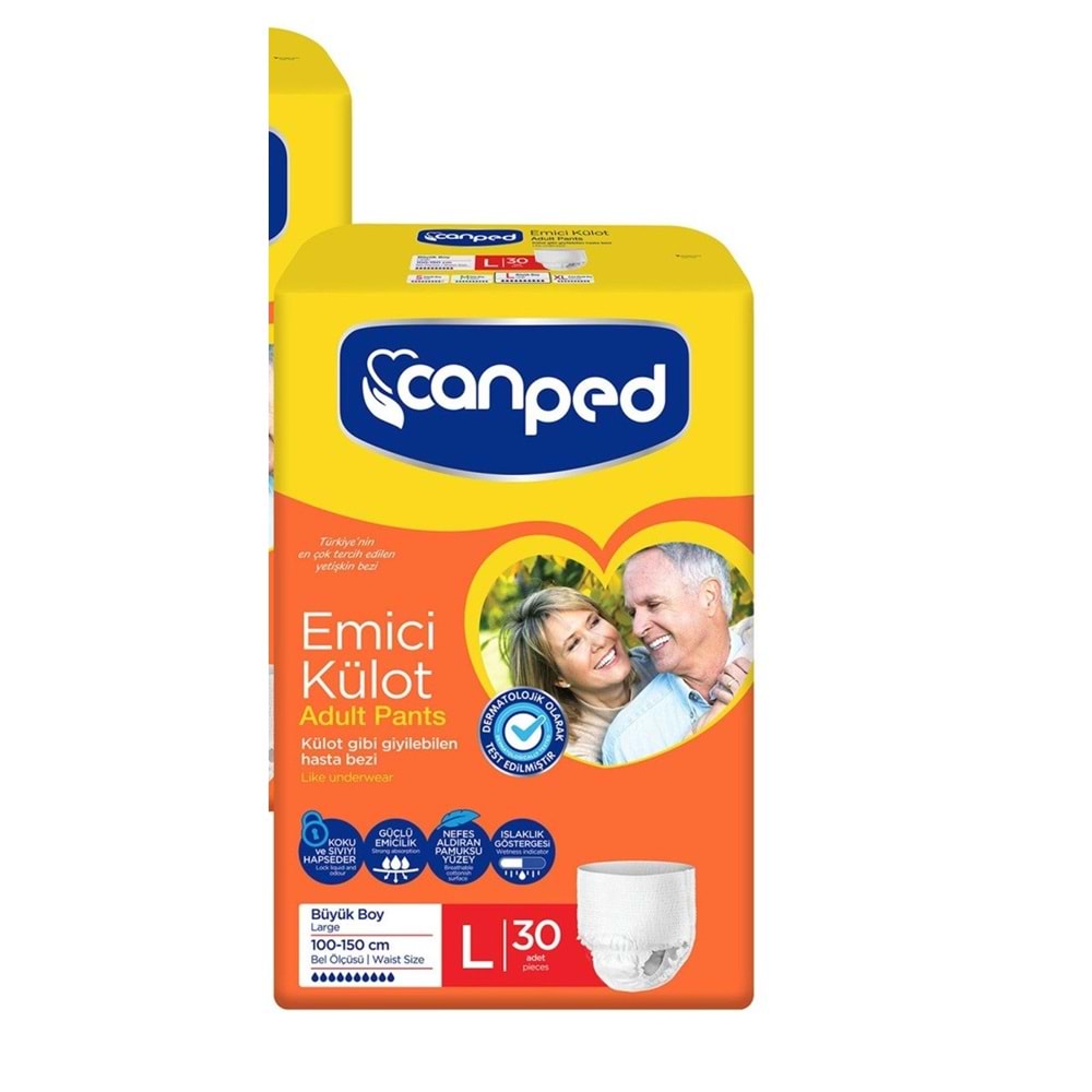CANPED KÜLOTLU HASTA BEZİ 30 LU L
