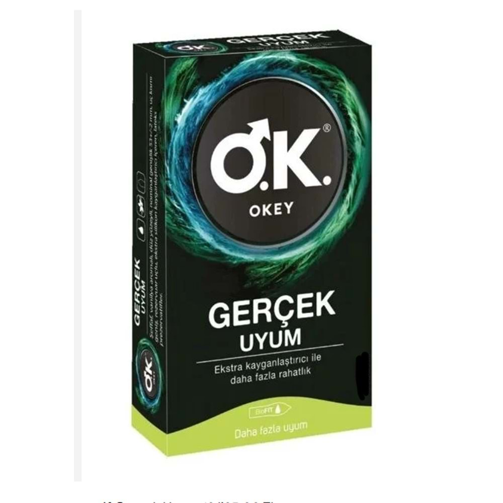 OKEY PREZERVATİF GERÇEK UYUM 10 LU