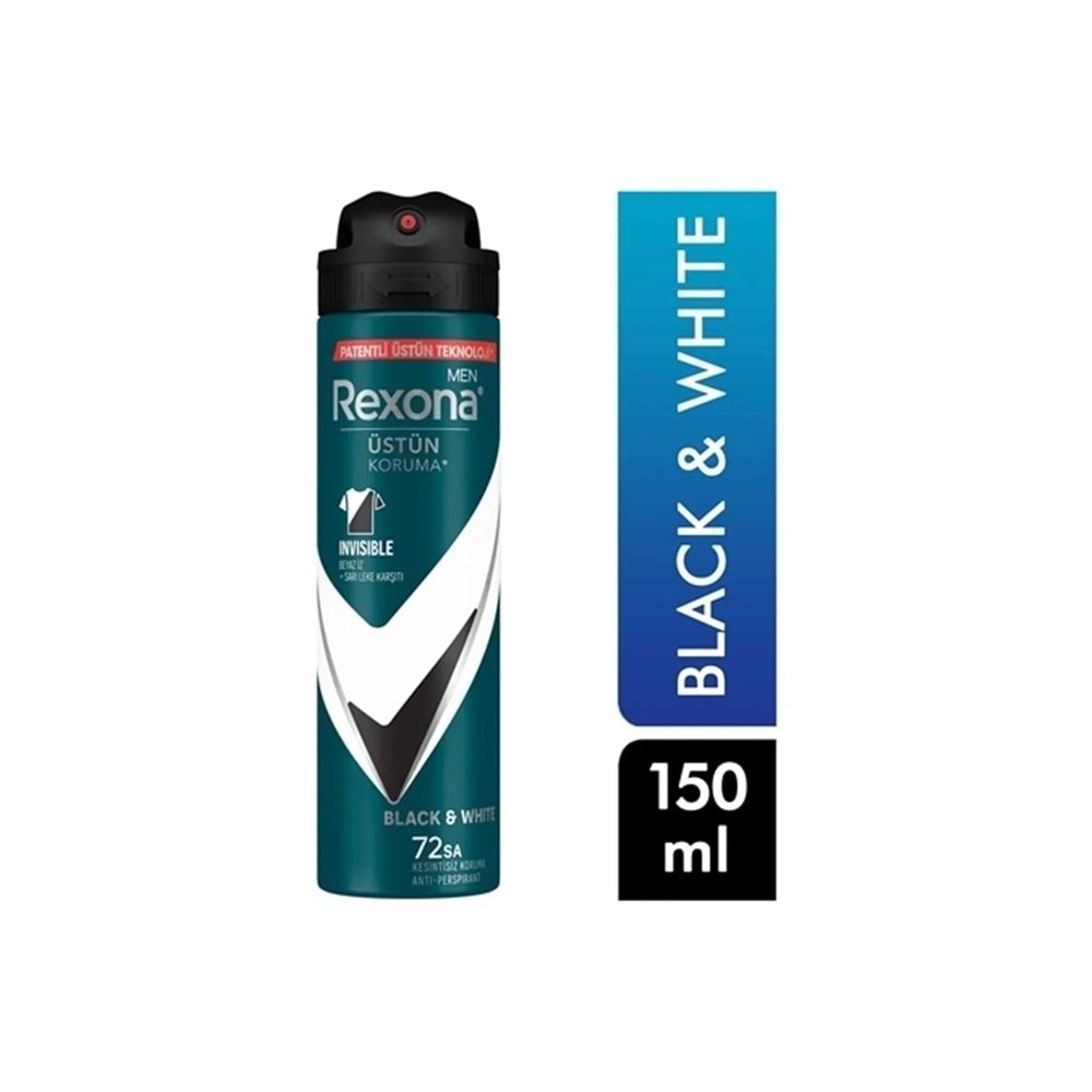 REXONA DEODORANT MEN BLACK&WHİTE INVISIBLE