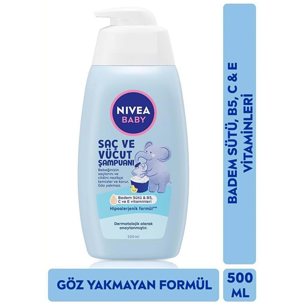 NİVEA BEBEK SAÇ VE VÜCUT ŞAMPUANI 500 GR