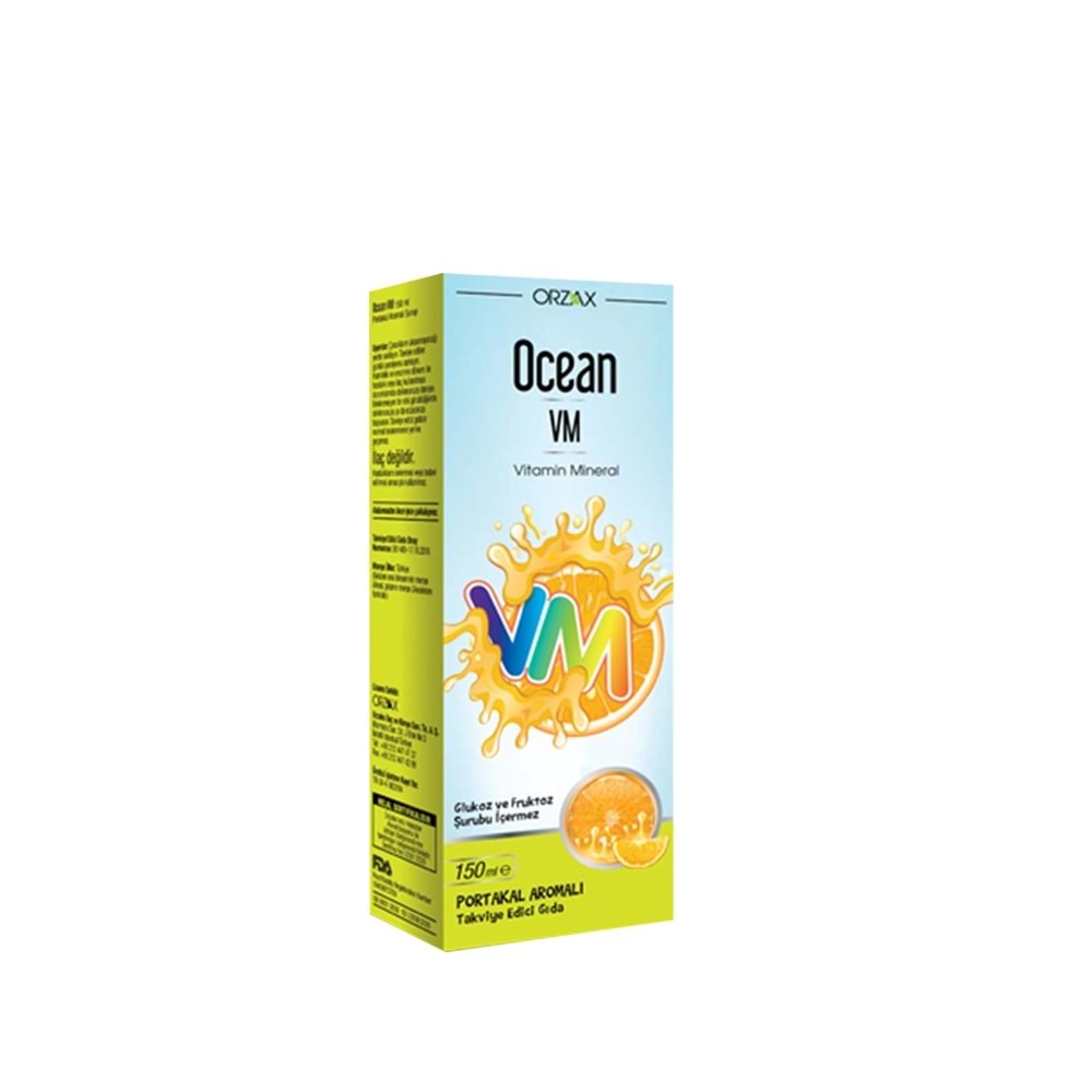 OCEAN VİTAMİN MİNERAL PORTAKAL AROMALI ŞURUP 150 ML