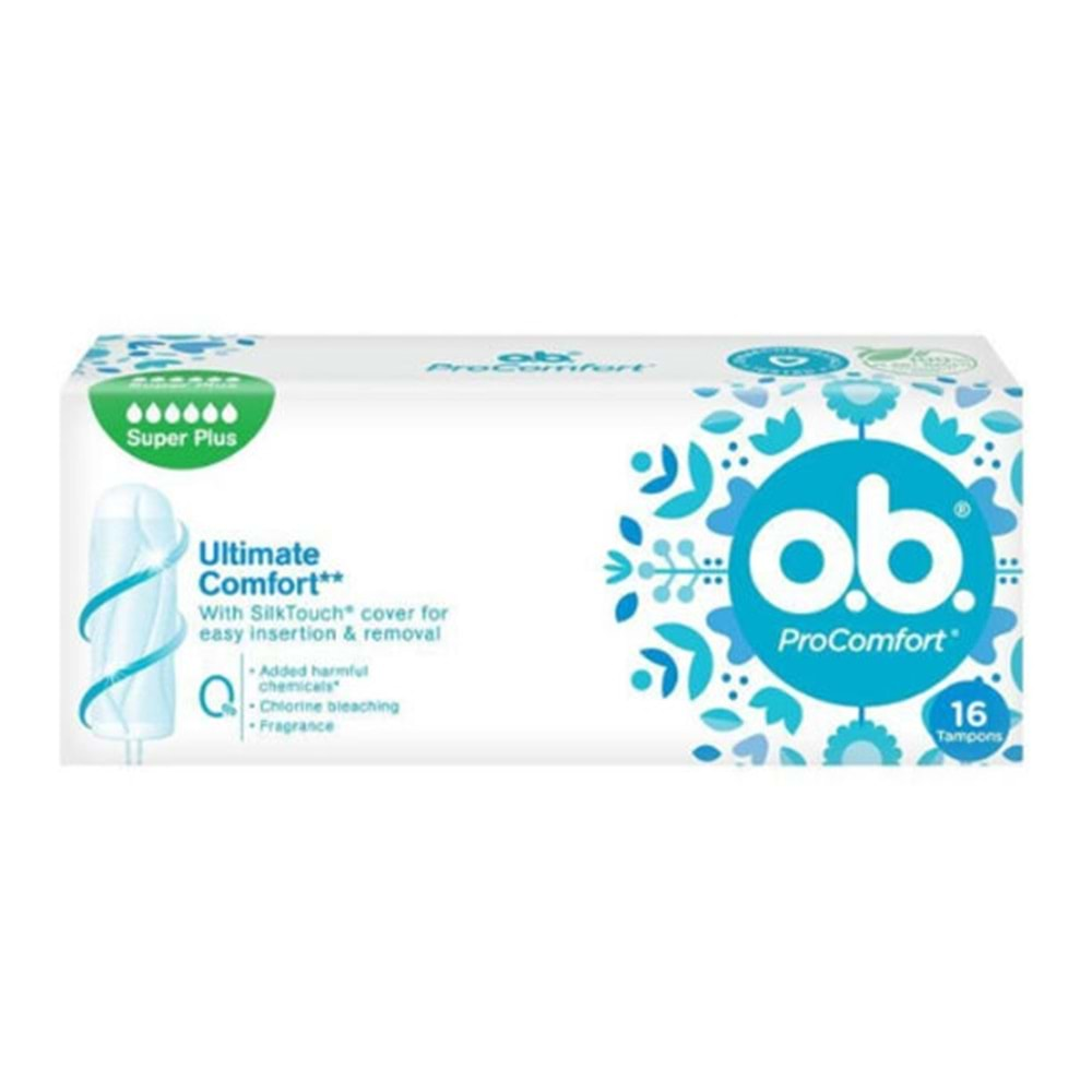 O.B PRO COMFORT SUPER PLUS 16 TAMPON