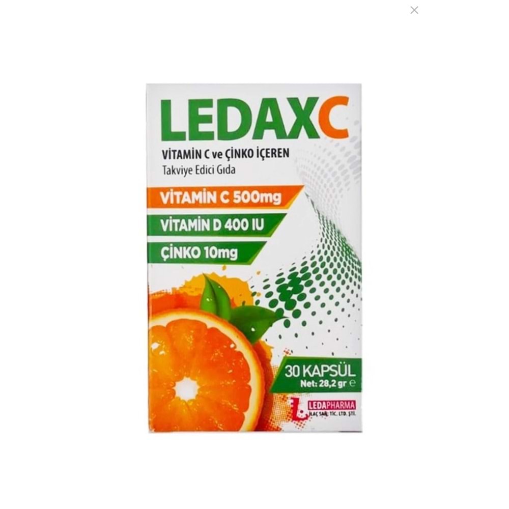 LEDAXC C VİTAMİNİ ÇİNKO 30 KAPSÜL