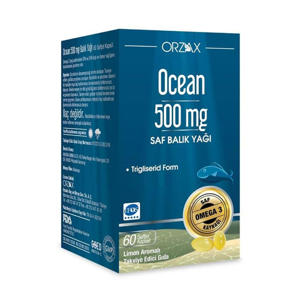 OCEAN BALIK YAĞI 500 MG 60 KAPSÜL