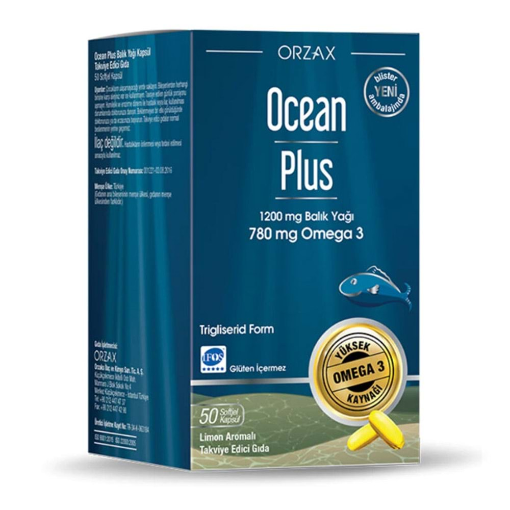 OCEAN PLUS BALIK YAĞI 1200 MG 50 KAPSÜL