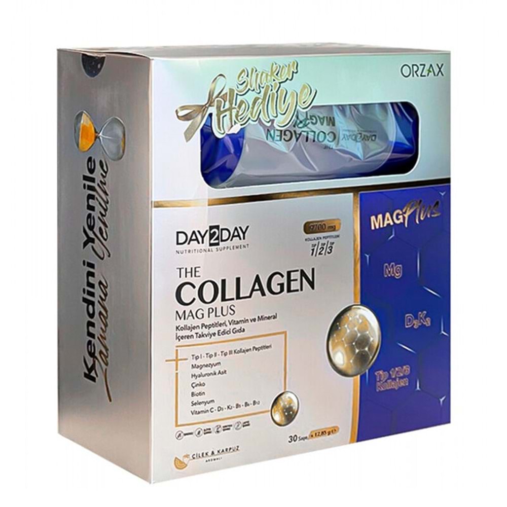 OCEAN DAY2DAY COLLAGEN MAG PLUS 30 SAŞE ÇİLEK KARPUZ(SHAKER HEDİYELİ)