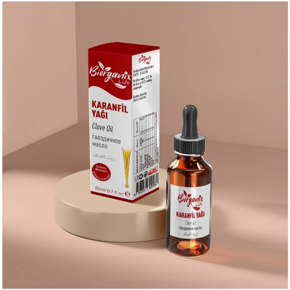 BİORGANİX KARANFİL YAĞI 20 ML CAM DAMLALIKLI (AĞRI)