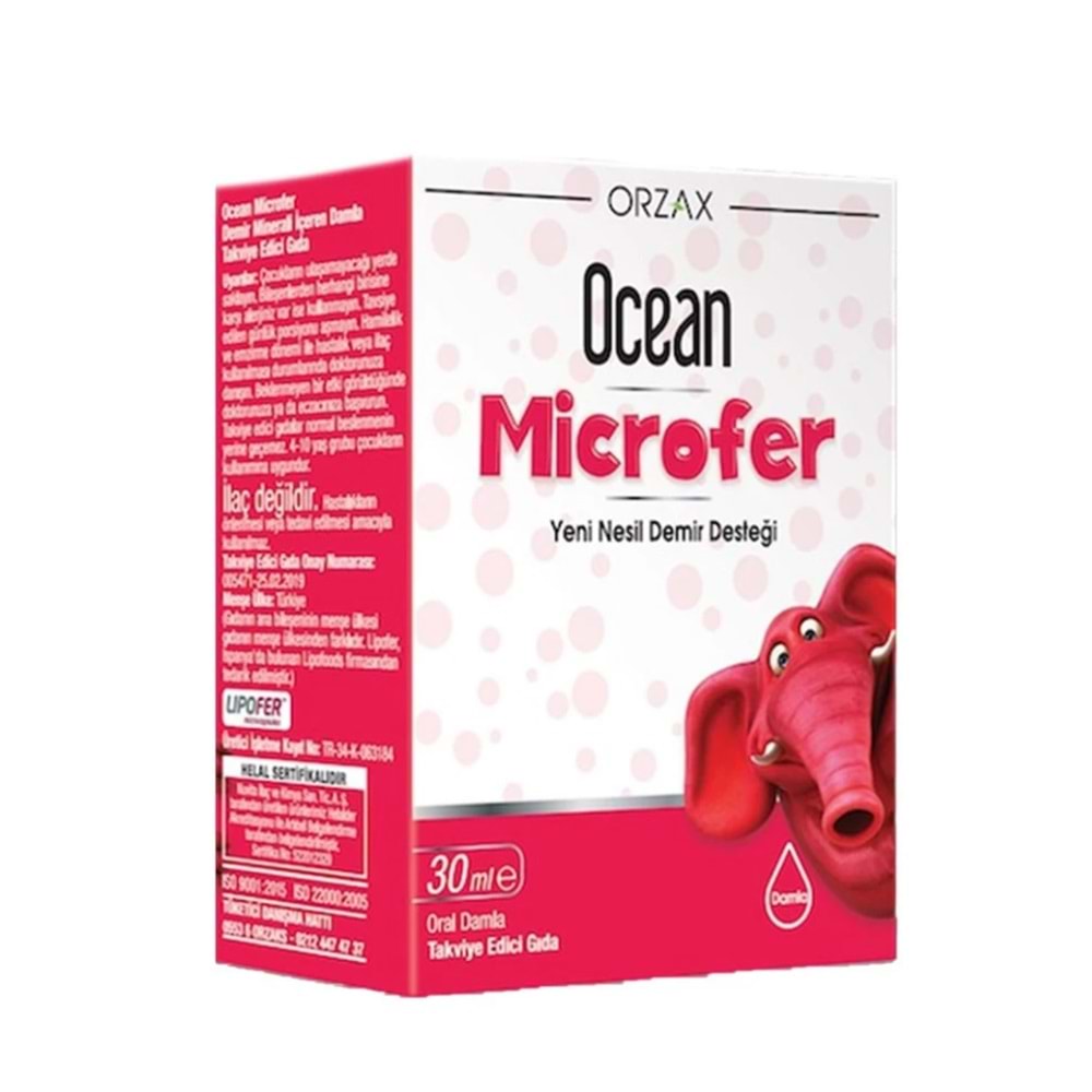 OCEAN MİCROFER DAMLA 30 ML DEMİR DESTEĞİ
