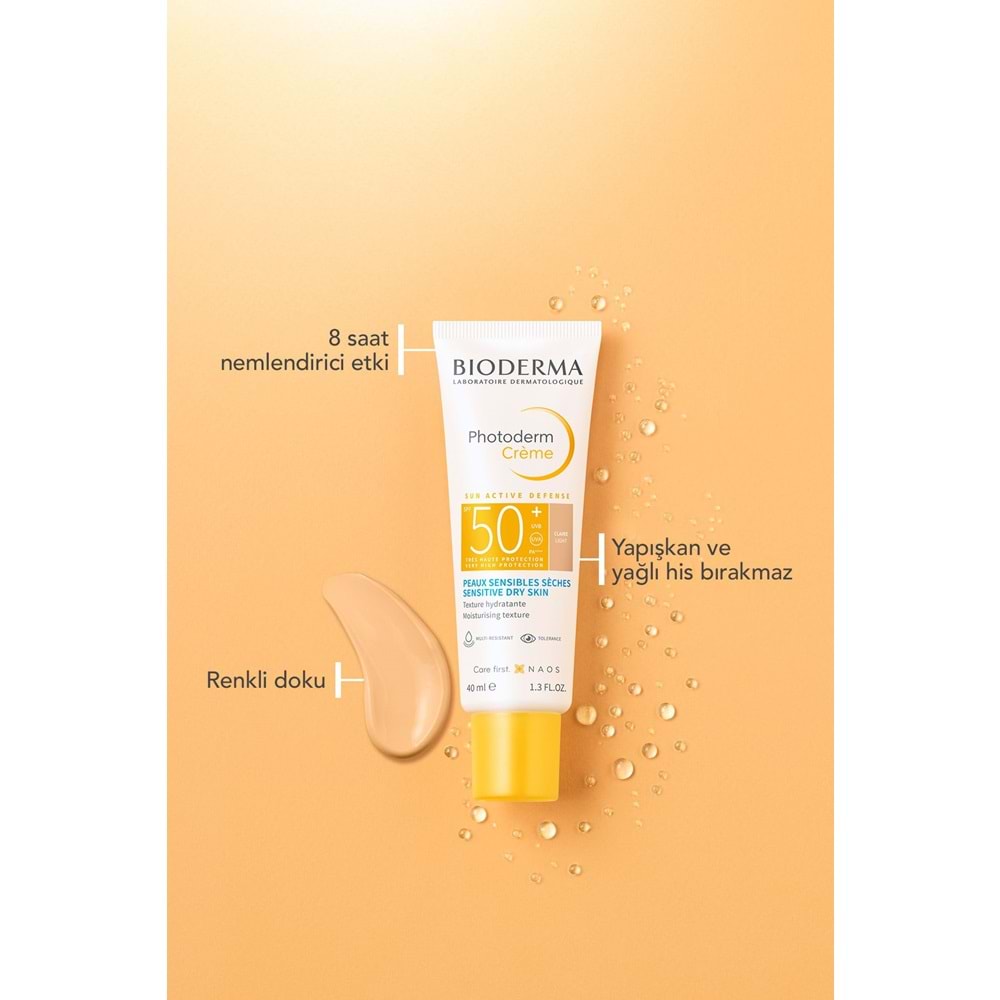 BİODERMA PHOTODERM GÜNEŞ KREMİ CREME TİNTED SPF 50+ 40 ML