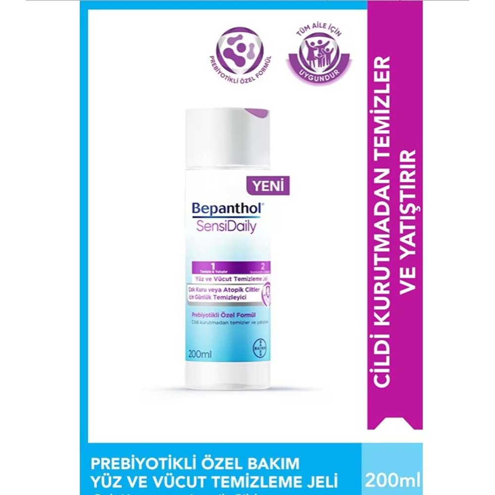 BEPANTHOL SENSİDAİLY YÜZ VE VÜCUT TEMİZLEME JELİ 200 ML (ATOPİK VE KURU CİLTLER İÇİN )