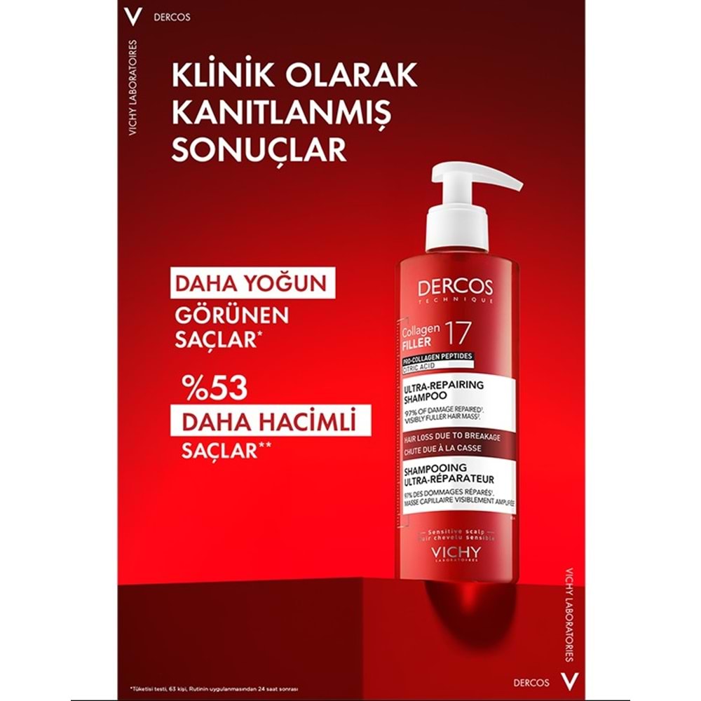 VICHY DERCOS ŞAMPUAN COLLAGEN 17 FILLER TÜM SAÇLAR 400 ML