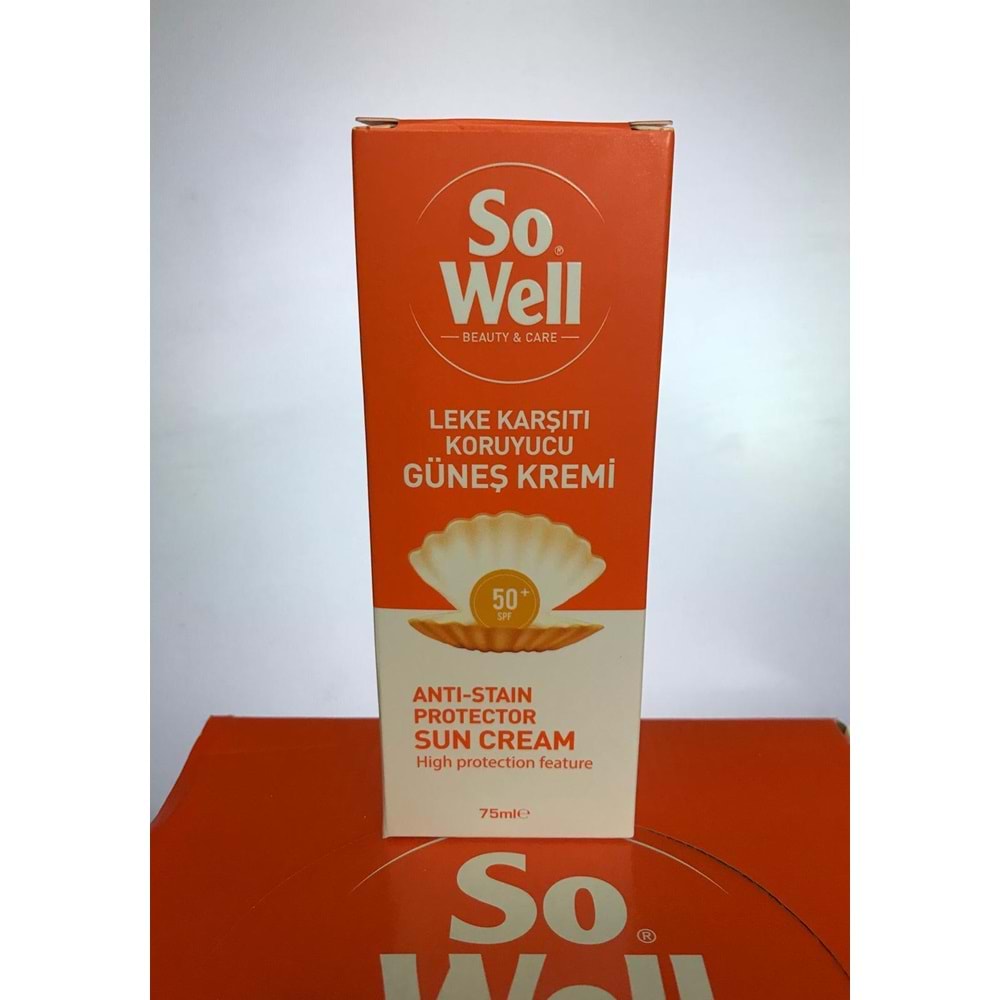 SO WELL GÜNEŞ KREMİ 50+ LEKE KARŞITI 75 ML