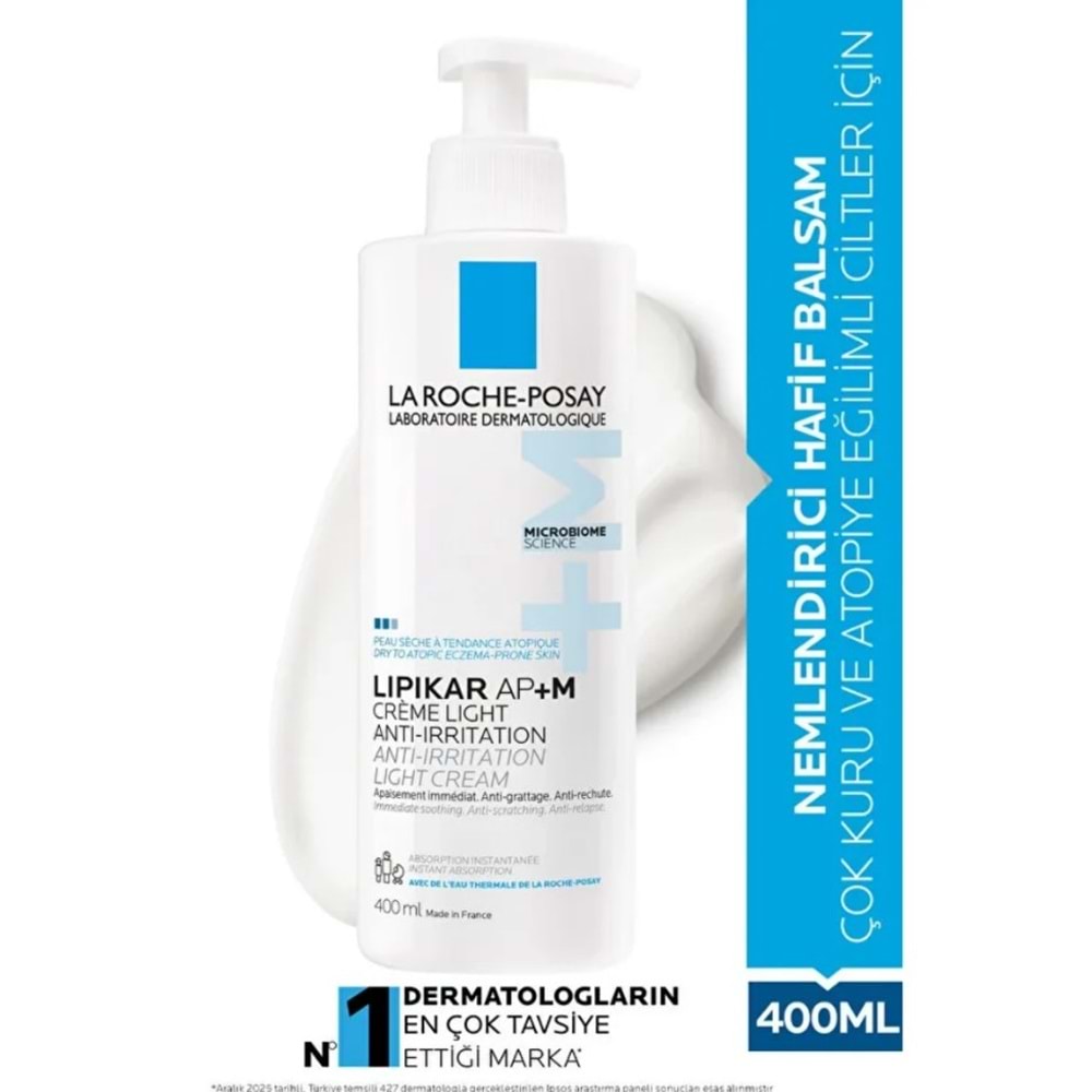 LA ROCHE LİPİKAR BAUME LİGHT AP+NEMLENDİRİCİ BALSAM 400 ML