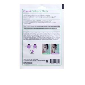 CERUM COLLAGEN CANLANDIRICI MASKE 34 ML (ŞEFFAFLAŞAN KORE MASKESİ)