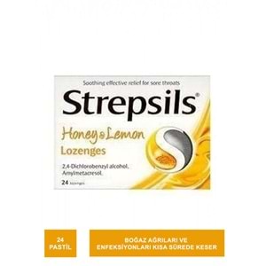 STREPSİLS BOĞAZ PASTİLİ BAL LİMONLU 24 LÜ