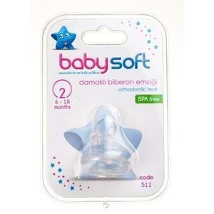 BABYSOFT 511 BİBERON EMZİĞİ DAMAKLI NO.2