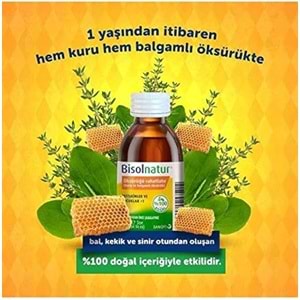 BİSOLNATUR BİTKİSEL ÖKSÜRÜK ŞURUBU 128 GR