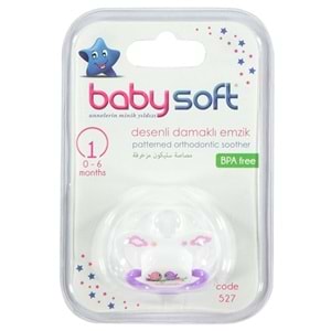 BABYSOFT 527 DESENLİ DAMAKLI EMZİK NO.1