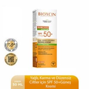 BİOXCİN GÜNEŞ KREMİ 50+ 50 ML AKNEYE EĞİLİM CİLTLER