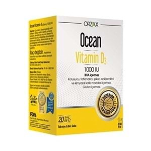 OCEAN VİTAMİN D3 SPREY 1000 IU 20 ML