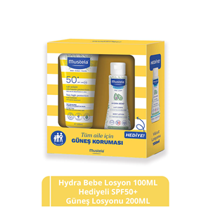 MUSTELA BEBEK GÜNEŞ LOSYONU SPF 50+ 200 ML HEDİYELİ SET