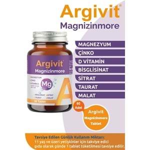 ARGİVİT MAGNİZİNMORE MAGNEZYUM 60 TABLET