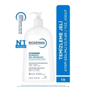 BİODERMA ATODERM INTENSIVE GEL MOUSSANT 1 LİTRE (YÜZ VÜCUT JELİ )