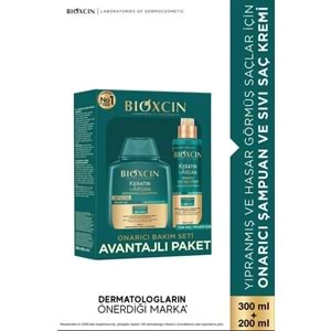 BİOXCİN KERATİN&ARGAN ŞAMPUAN 300 ML+SIVI SAÇ KREMİ 200 HEDİYELİ